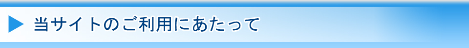 当サイトのご利用にあたって